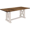 Buy erica dining table 200cm solid acacia timber wood hampton furniture brown white - upinteriors-Upinteriors