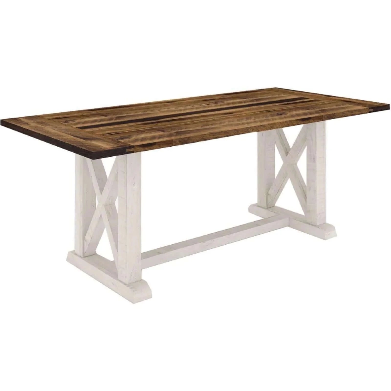 Buy erica dining table 240cm solid acacia timber wood hampton furniture brown white - upinteriors-Upinteriors