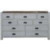 Erica Dresser 10 Chest of Drawers Solid Acacia Timber Wood Cabinet Brown White-Upinteriors
