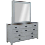 Buy erica dresser mirror set 10 chest of drawers acacia timber cabinet brown white - upinteriors-Upinteriors
