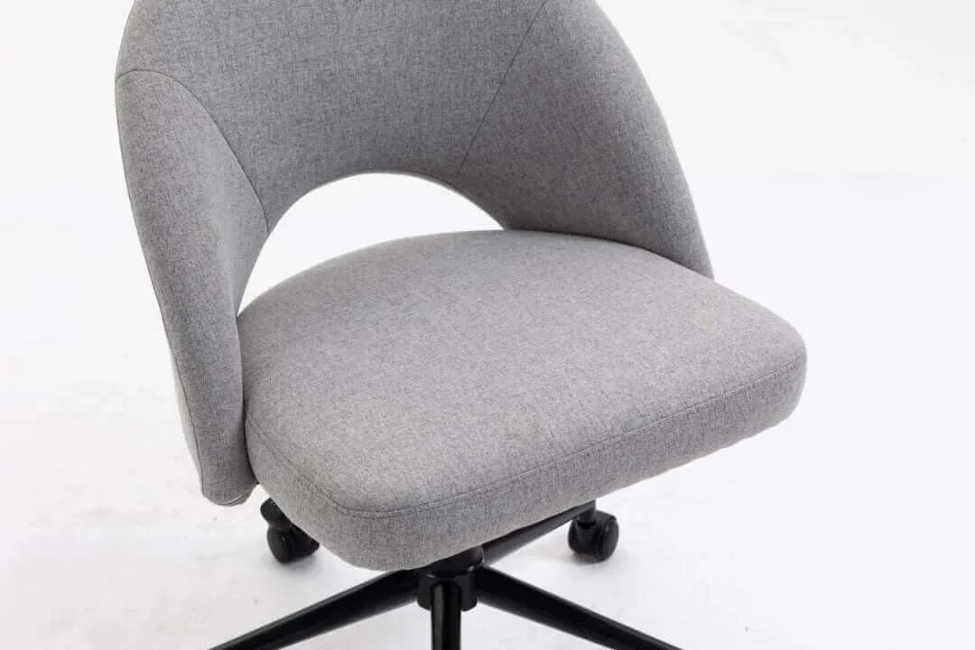 Buy fabric office chair computer upholstered swivel home desk chair grey - upinteriors-Upinteriors