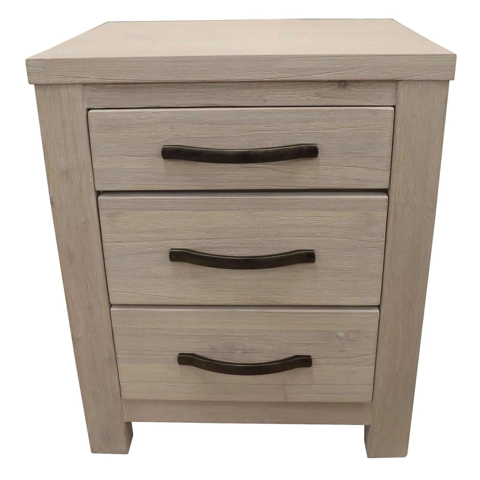 Buy foxglove bedside tables 3 drawers storage cabinet shelf side end table - white - upinteriors-Upinteriors