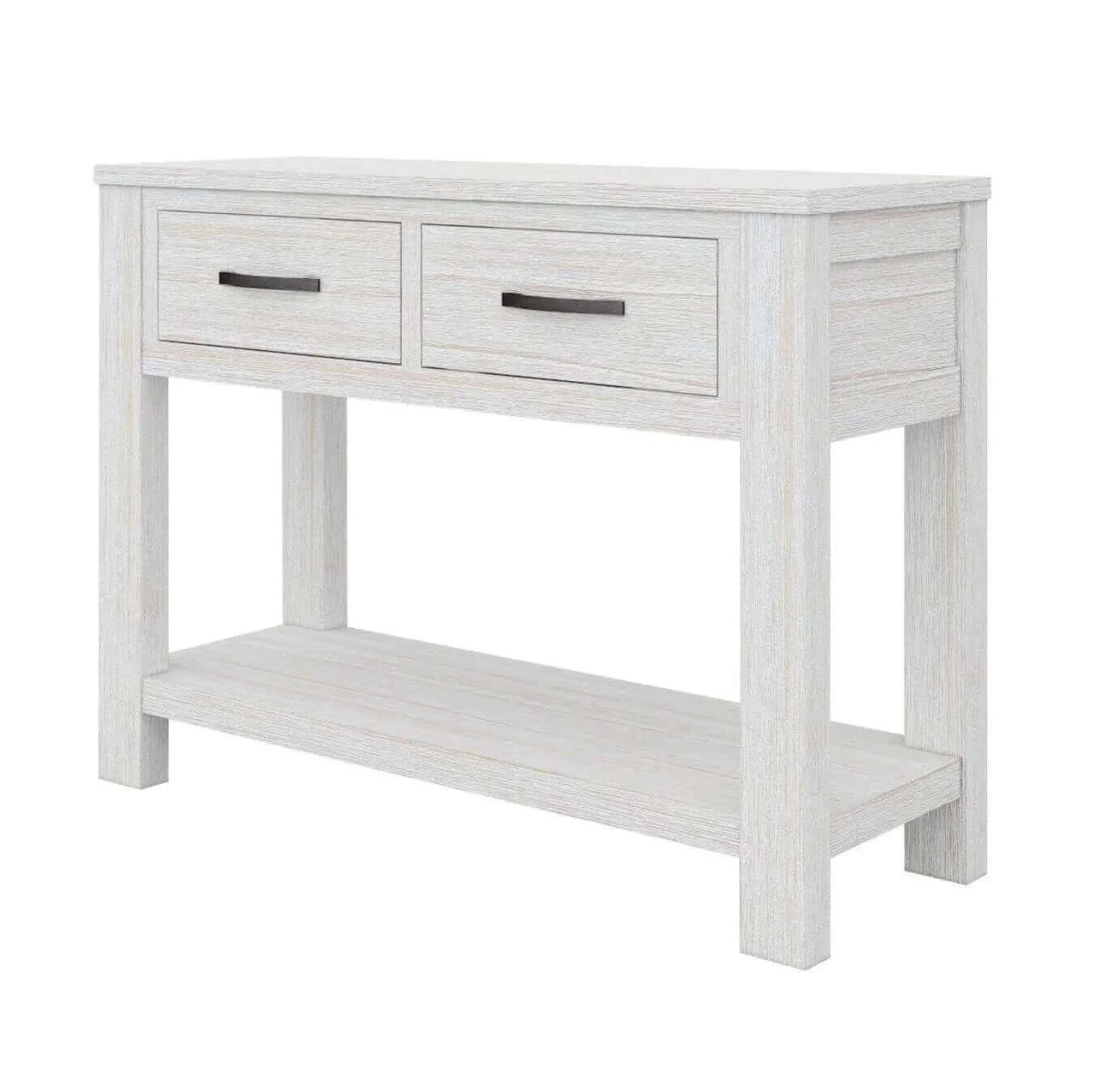 Buy foxglove console hallway entry table 110cm solid mt ash timber wood - white - upinteriors-Upinteriors