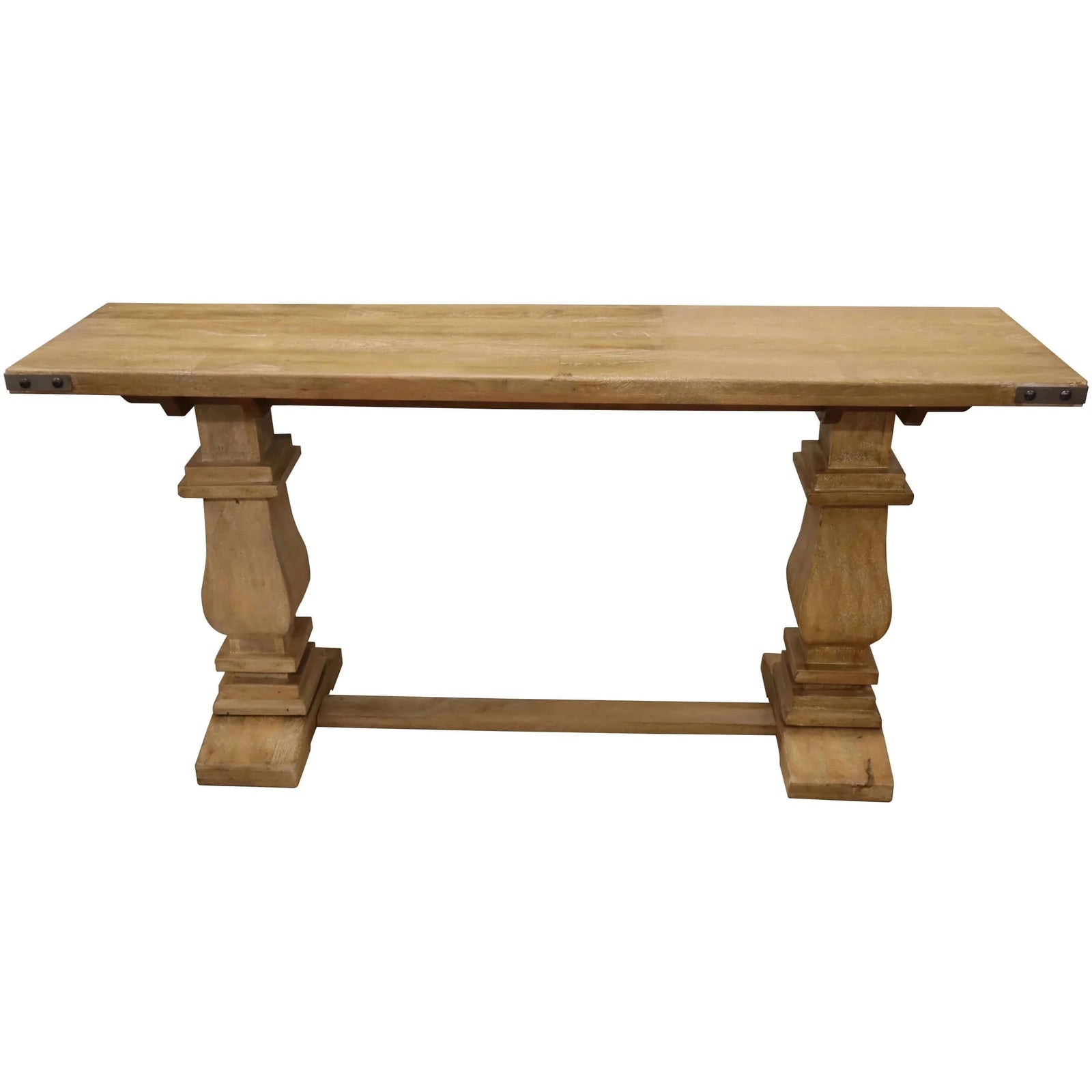 Buy gloriosa console entry hallway table 160cm pedestal mango wood - honey wash - upinteriors-Upinteriors