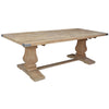 Buy gloriosa dining table 230cm 8 pax pedestal solid mango timber wood - honey wash - upinteriors-Upinteriors