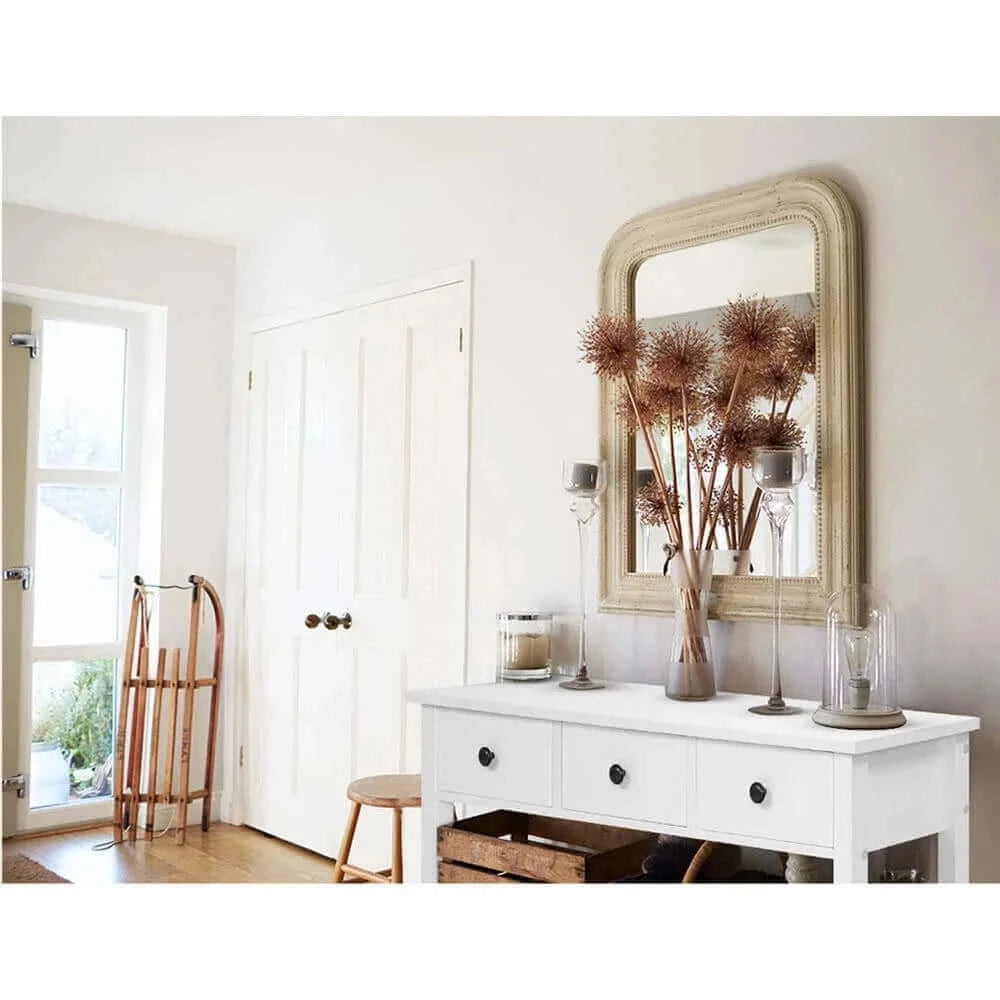 Buy hallway console table hall side entry 3 drawers display white desk furniture - upinteriors-Upinteriors