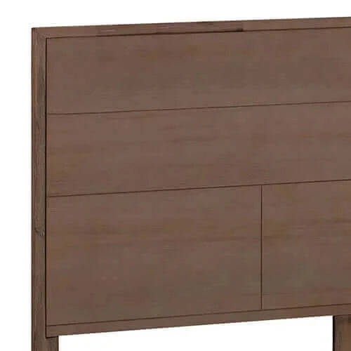 Buy king size bed frame solid wood acacia veneered bedroom furniture steel legs - upinteriors-Upinteriors