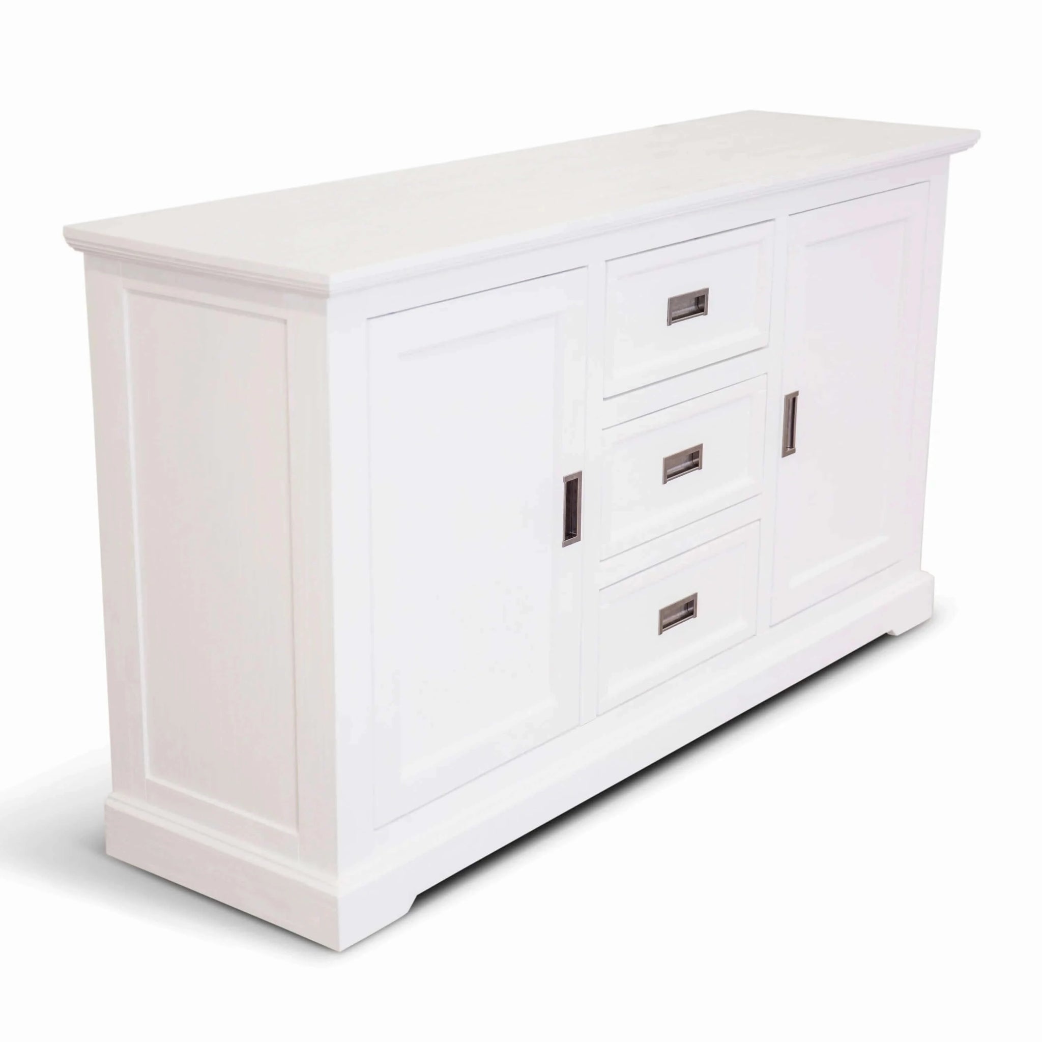 Buy laelia buffet table 166cm 2 door 3 drawer acacia wood coastal furniture -white - upinteriors-Upinteriors