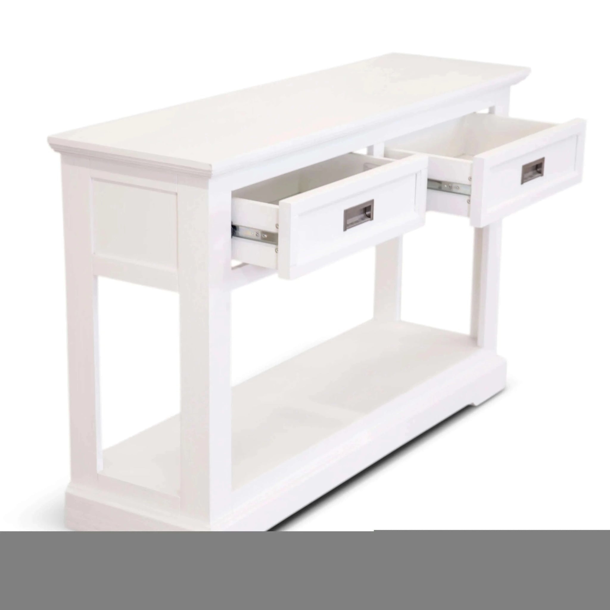 Buy laelia console hallway entry table 125cm solid acacia timber wood coastal -white - upinteriors-Upinteriors