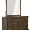 Buy lily dresser mirror 7 chest of drawers tallboy storage cabinet - rustic grey - upinteriors-Upinteriors