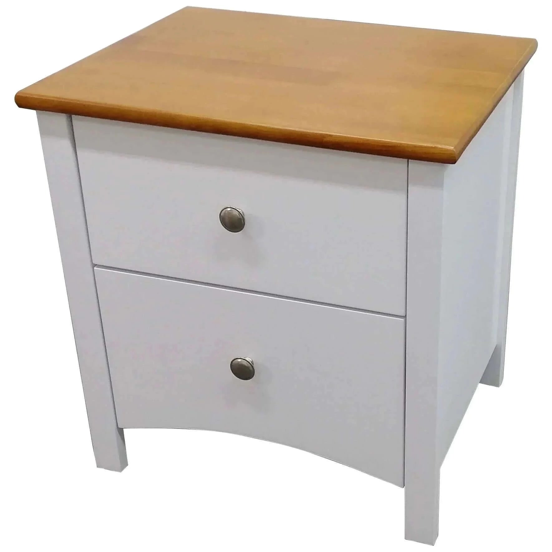 Buy lobelia bedside tallboy 3pc bedroom set drawers nightstand storage cabinet - wht - upinteriors-Upinteriors