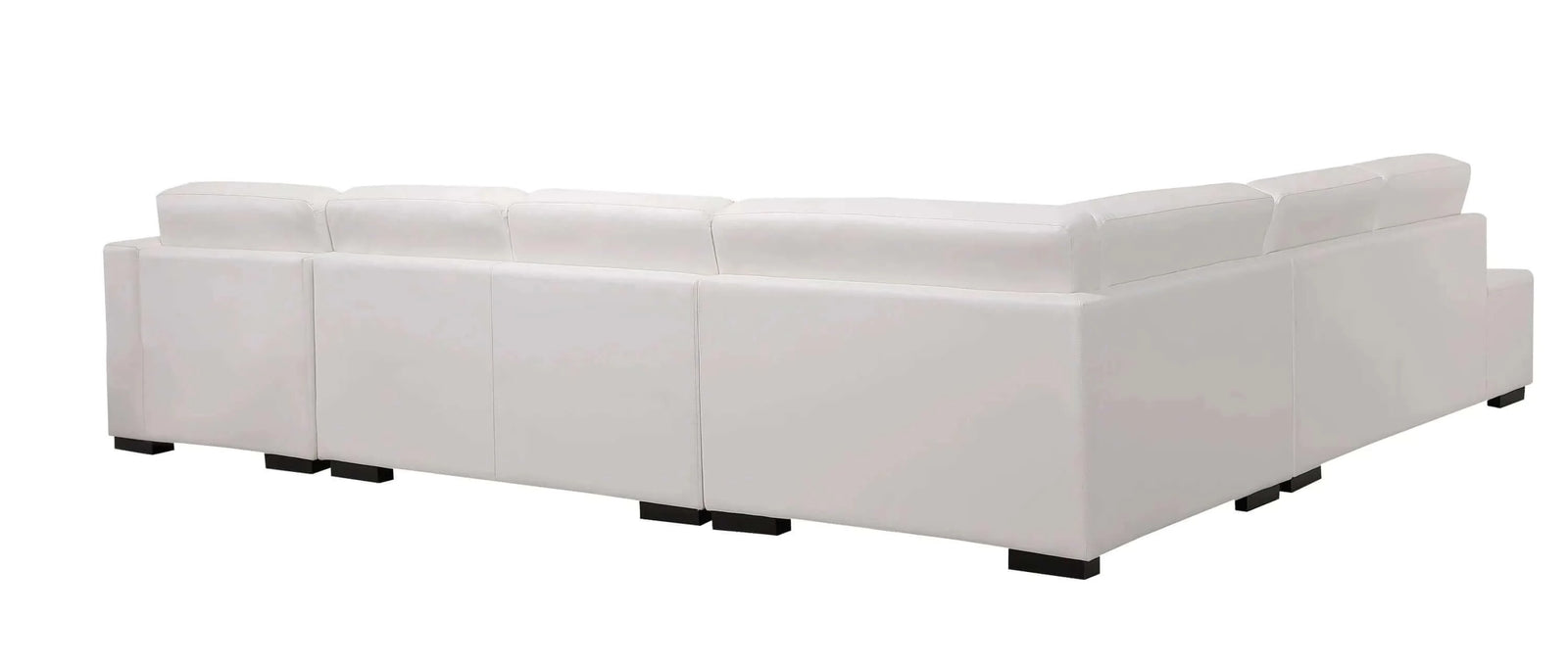 Buy lounge set luxurious 6 seater bonded leather corner sofa living room couch in white with chaise - upinteriors-Upinteriors