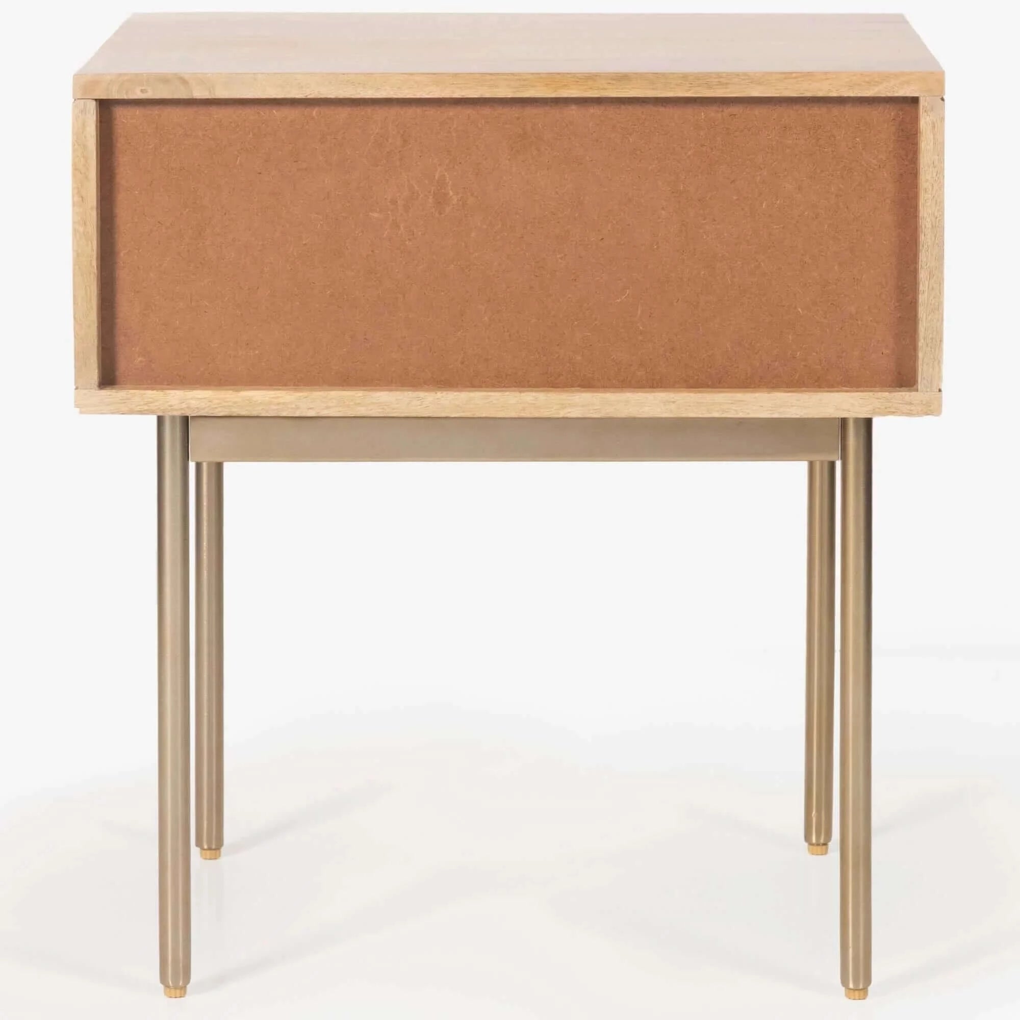 Buy martina bedside table 1 drawer storage cabinet solid mango wood rattan - upinteriors-Upinteriors