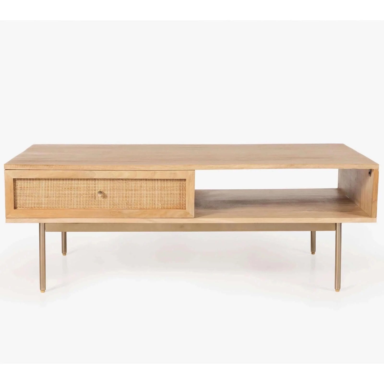 Buy Martina Coffee Table 115cm Solid Mango Timber Wood Rattan Furniture in Australia -Upinteriors