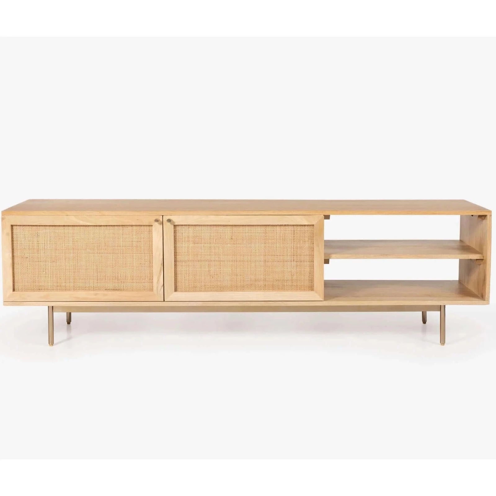 Buy Martina ETU Entertainment TV Unit 175cm Solid Mango Wood Rattan Furniture in Australia – Upinteriors-Upinteriors
