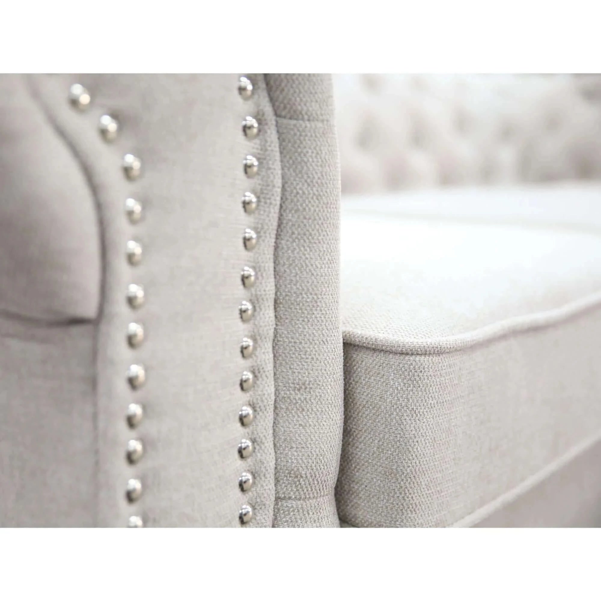 Buy mellowly 3 + 2 seater sofa fabric uplholstered chesterfield lounge couch - beige - upinteriors-Upinteriors