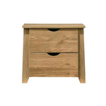 Buy mica wooden bedside table with 2 drawers - upinteriors-Upinteriors