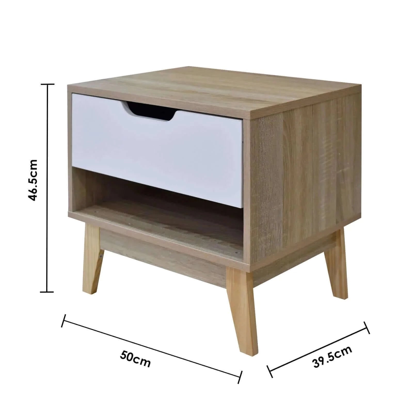 Buy milano decor bedside table manly drawers nightstand unit cabinet storage - upinteriors-Upinteriors