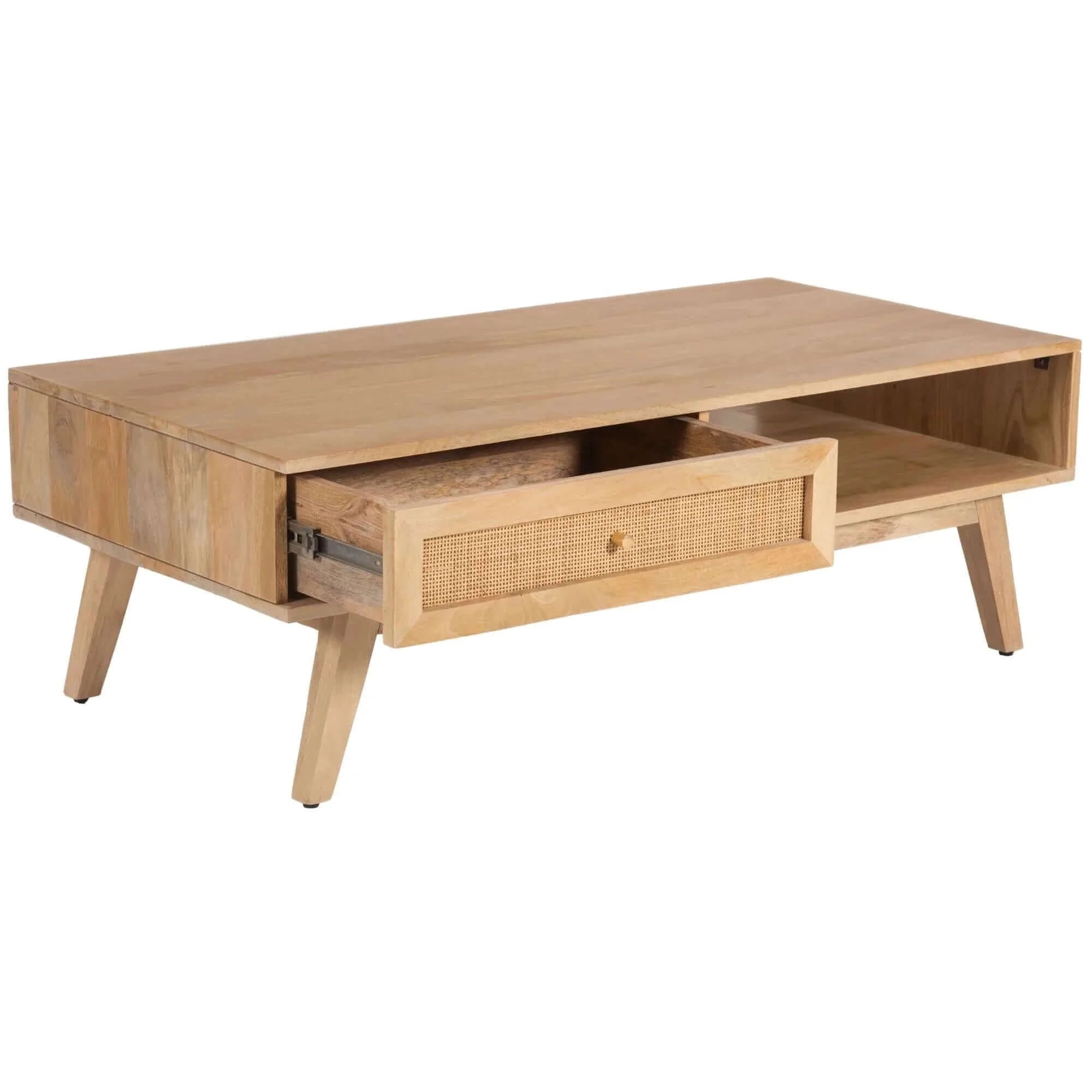 Buy Olearia Coffee Table 120cm Solid Mango Timber Wood Rattan Furniture – Upinteriors-Upinteriors