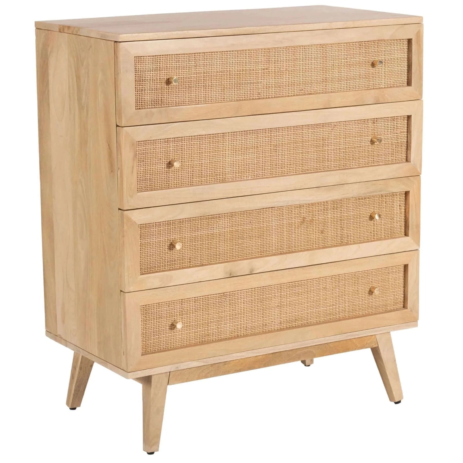Buy olearia storage cabinet buffet chest of 4 drawer mango wood rattan natural - upinteriors-Upinteriors