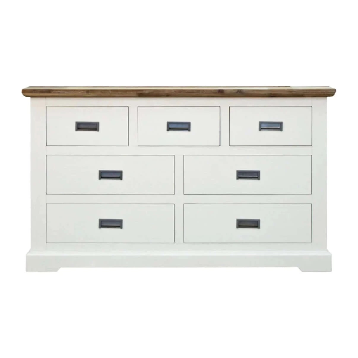 Buy orville dresser 7 chest of drawers solid wood storage cabinet - multi color - upinteriors-Upinteriors