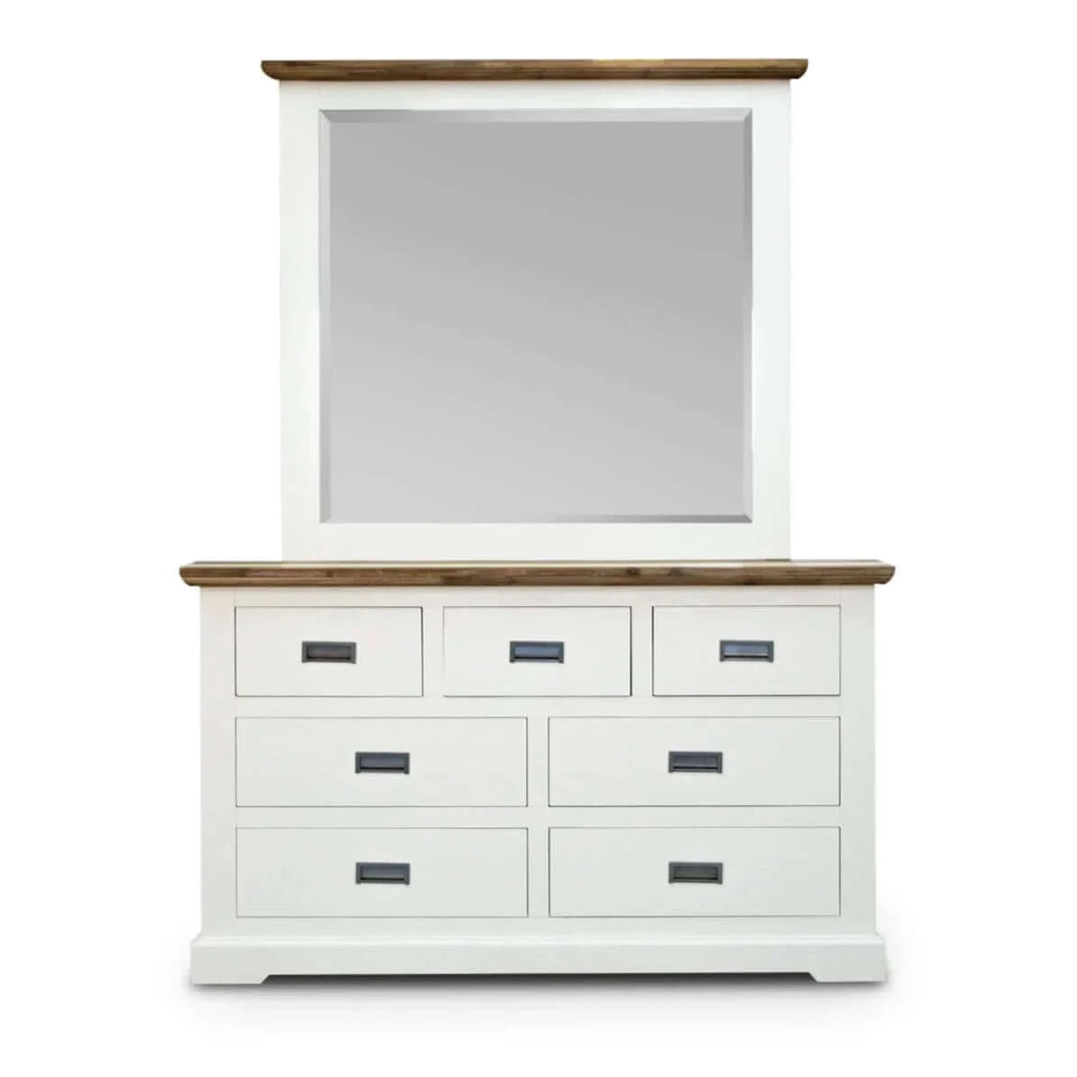 Buy orville dresser mirror 7 chest of drawers tallboy storage cabinet - multi color - upinteriors-Upinteriors