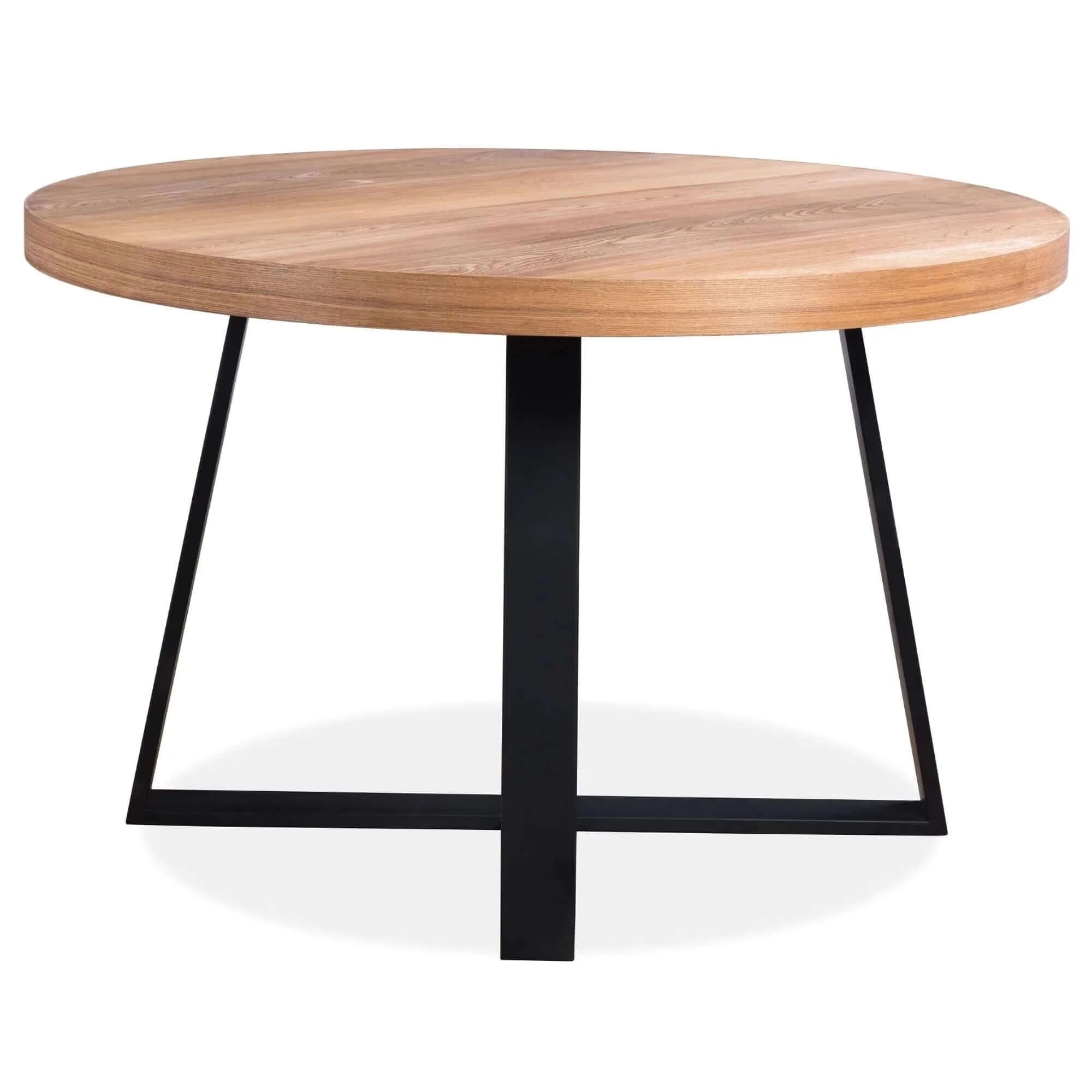 Buy petunia 5pc 120cm round dining table set 4 cross back chair elm timber wood - upinteriors-Upinteriors