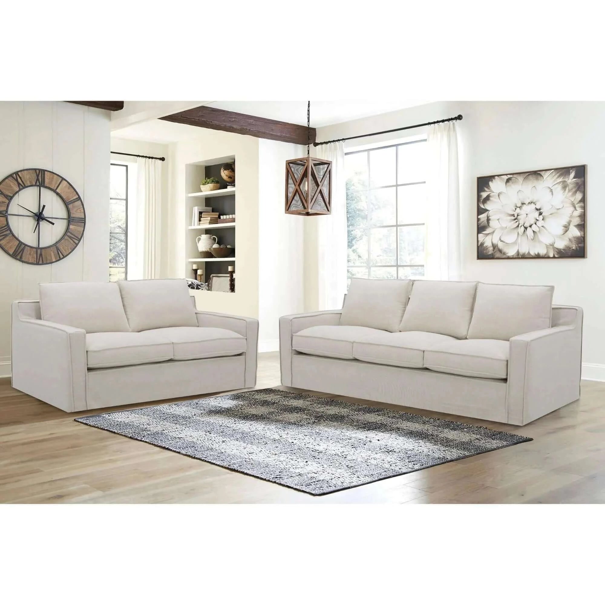 Buy Plushy 2 Seater Sofa Fabric Uplholstered Lounge Couch – Upinteriors-Upinteriors