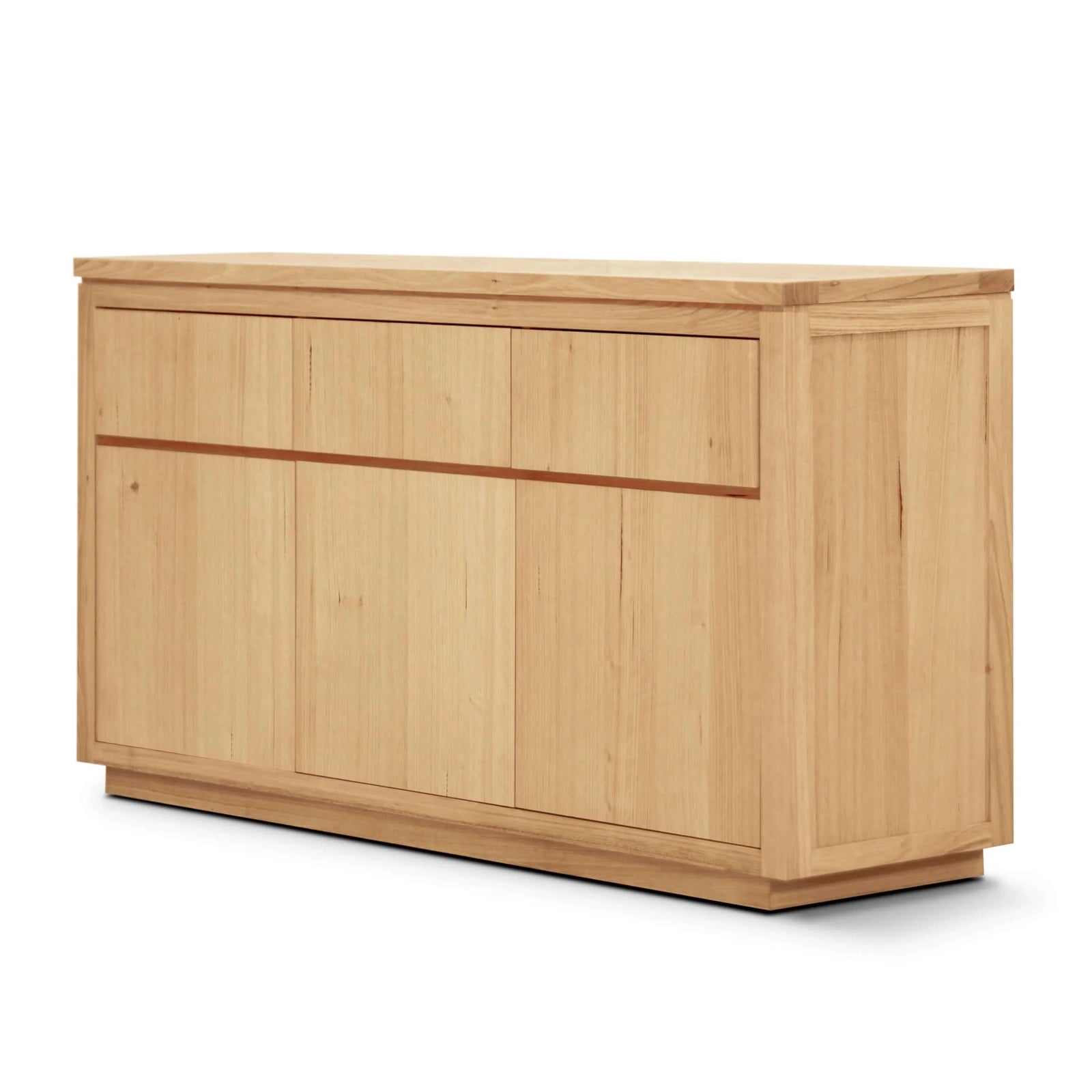 Buy rosemallow buffet table 165cm 3 door 3 drawer solid messmate timber - natural - upinteriors-Upinteriors