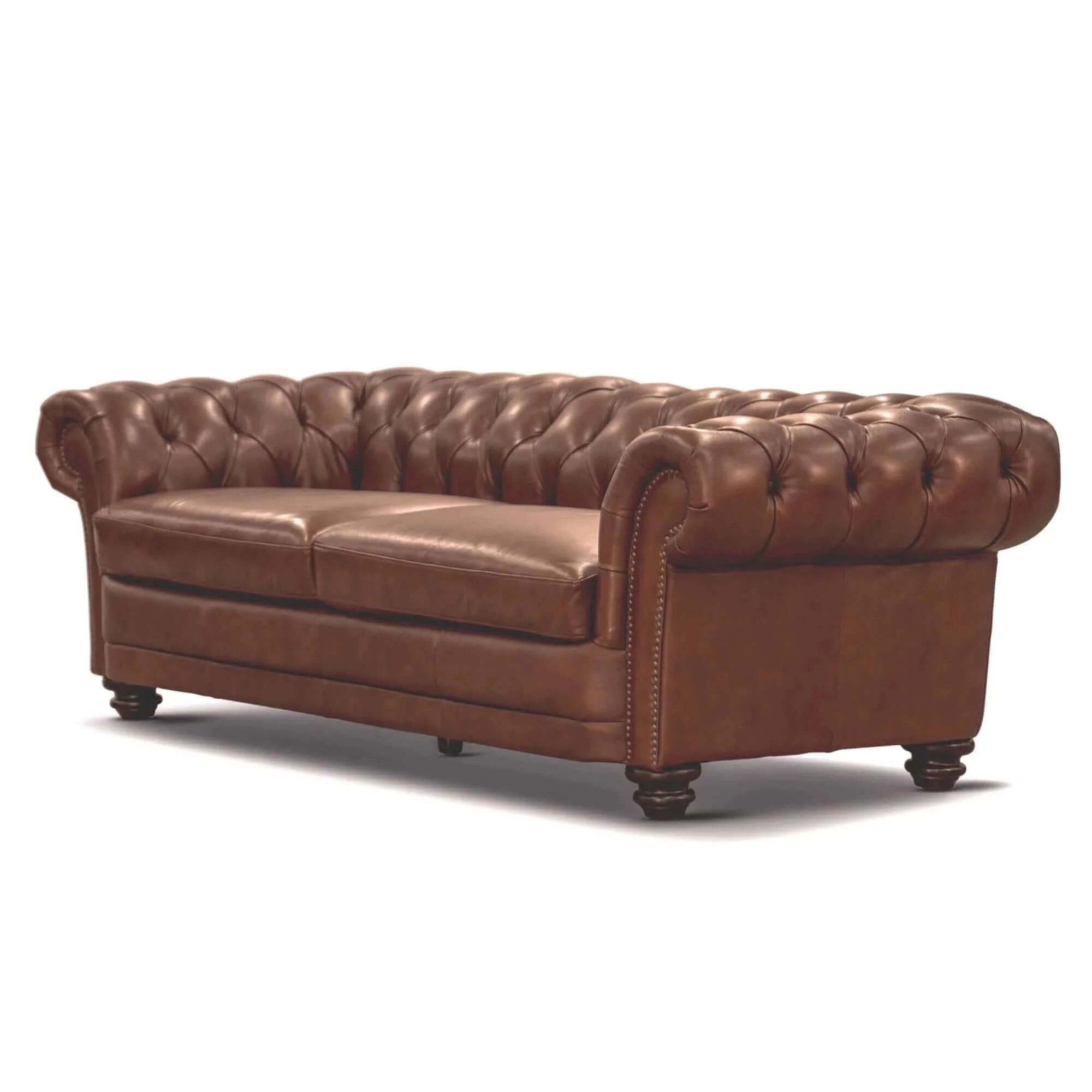 Buy sonny 3 seater genuine leather sofa chestfield lounge couch - butterscotch - upinteriors-Upinteriors