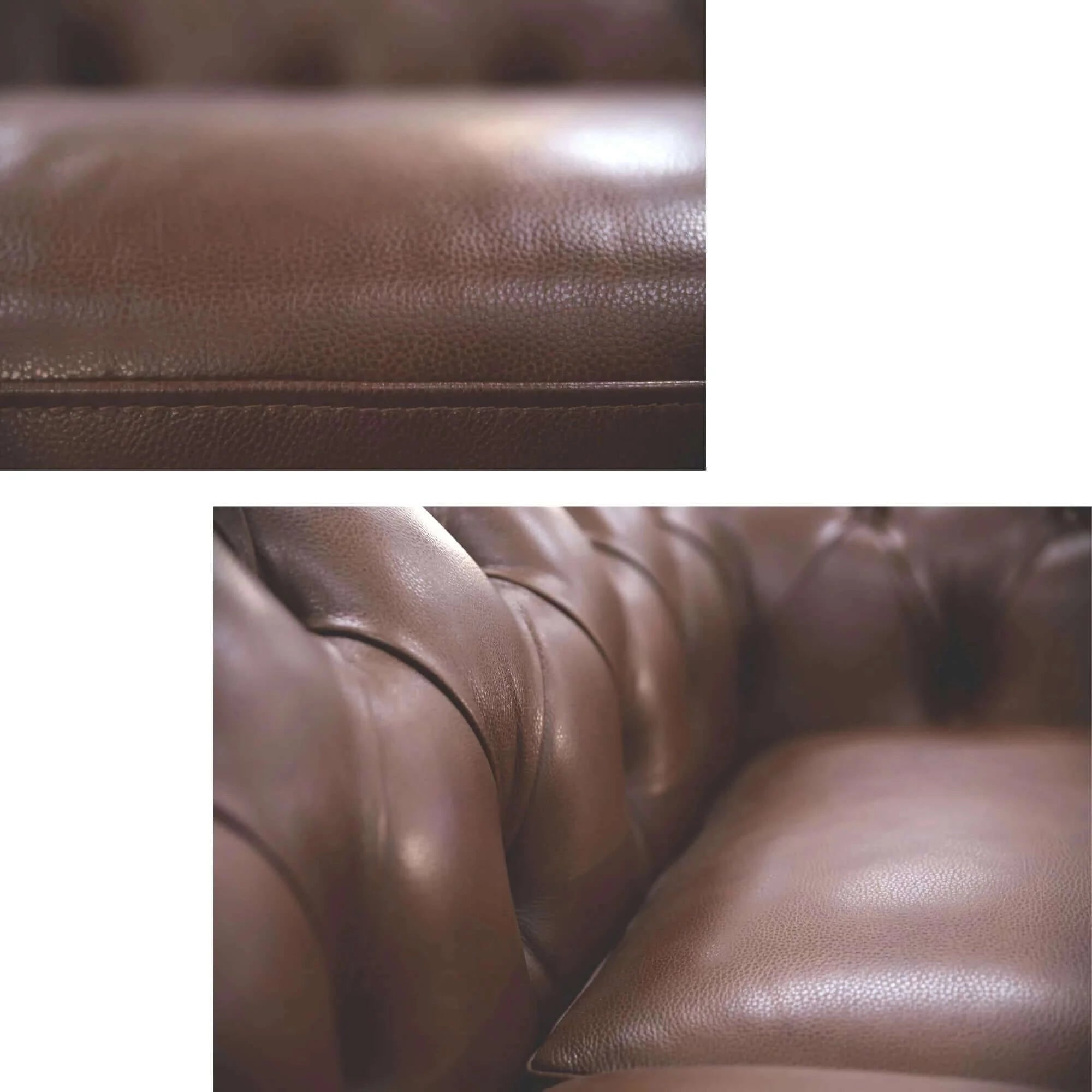 Buy sonny 3+1 seater genuine leather sofa chestfield lounge couch - butterscotch - upinteriors-Upinteriors