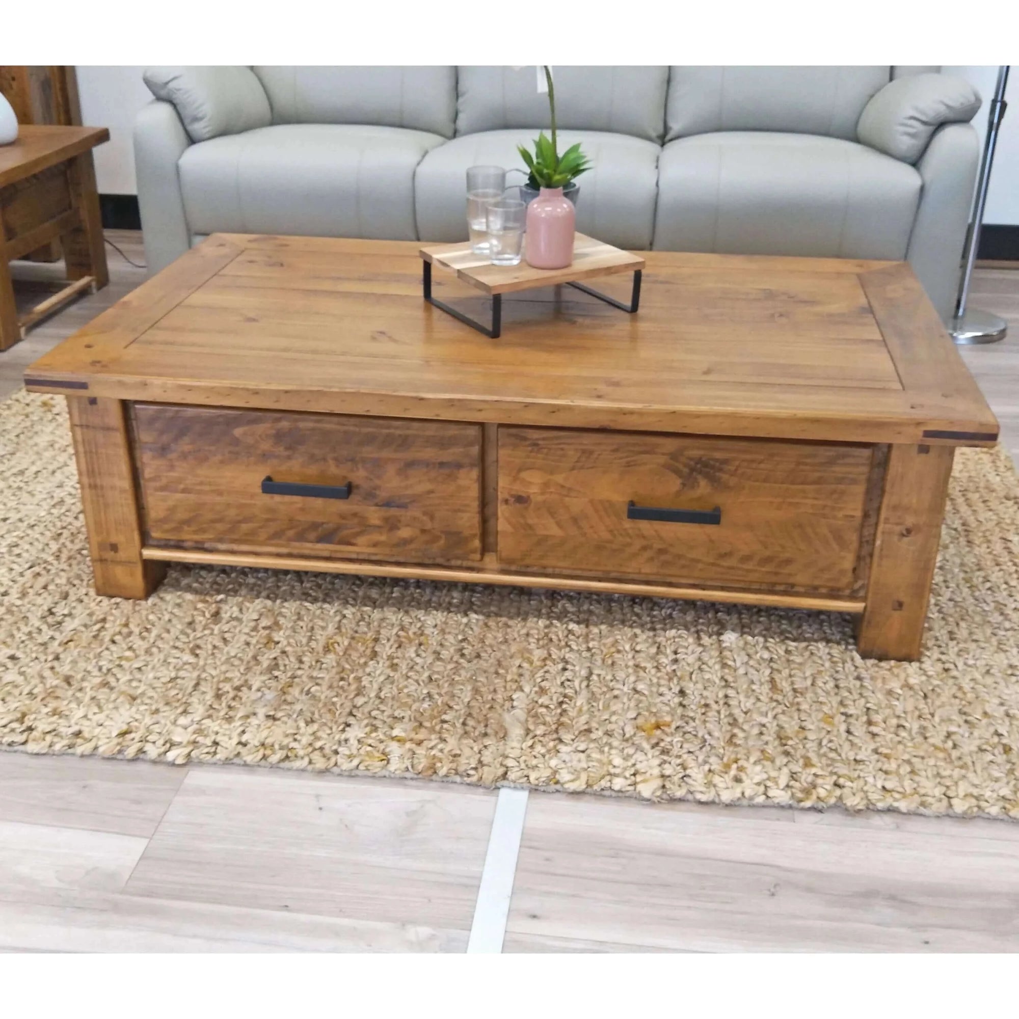Buy Teasel Coffee Table 140cm Solid Pine Timber Wood – Upinteriors-Upinteriors
