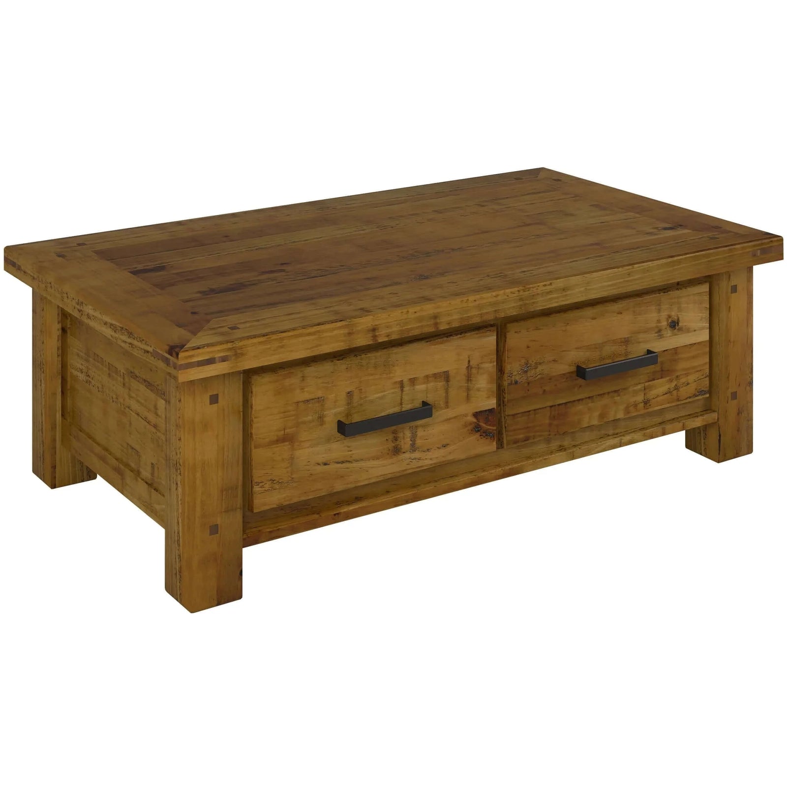 Teasel Coffee Table 140cm Solid Pine Timber Wood - Rustic Oak-Upinteriors