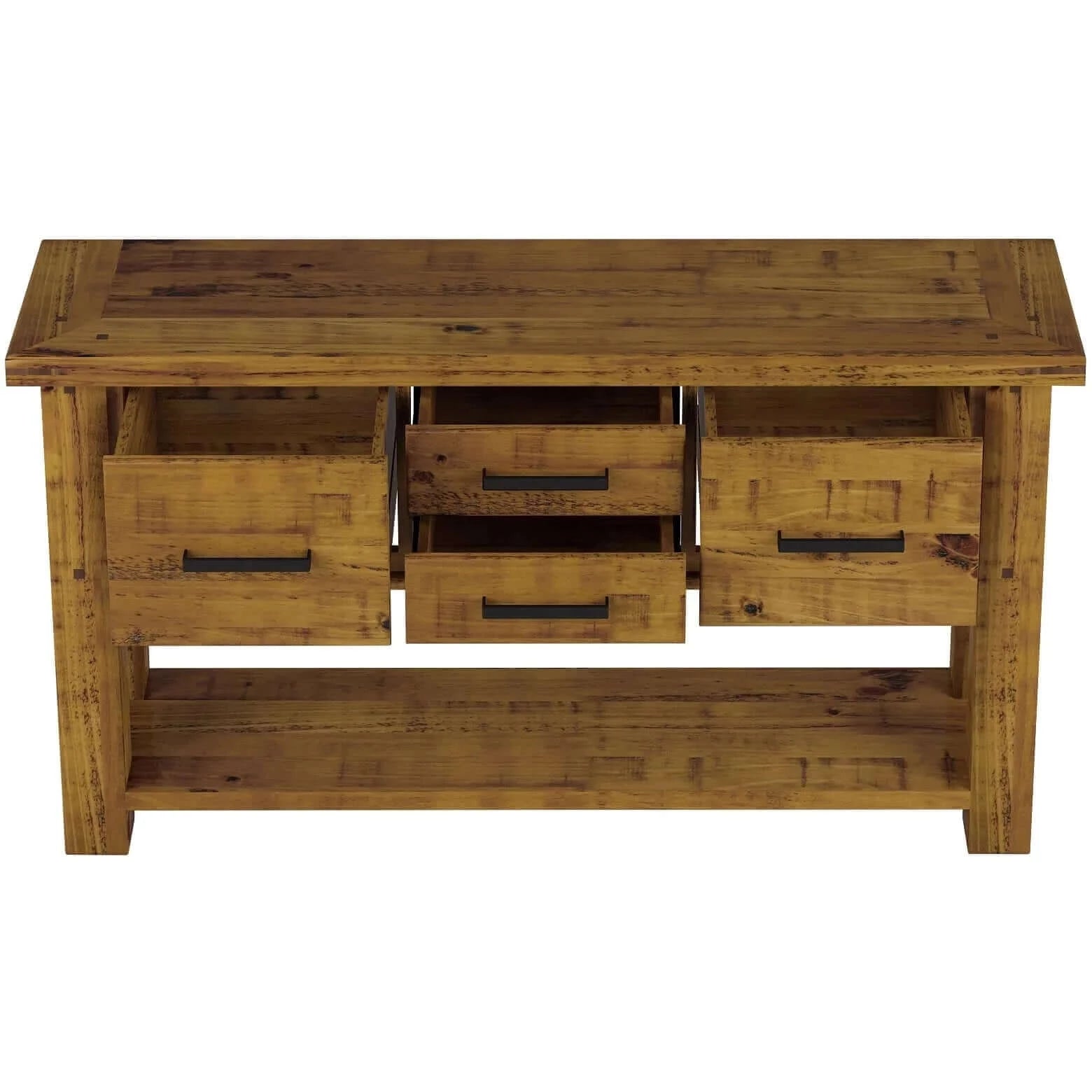 Buy teasel console hallway entry table 147cm solid pine timber wood - rustic oak - upinteriors-Upinteriors