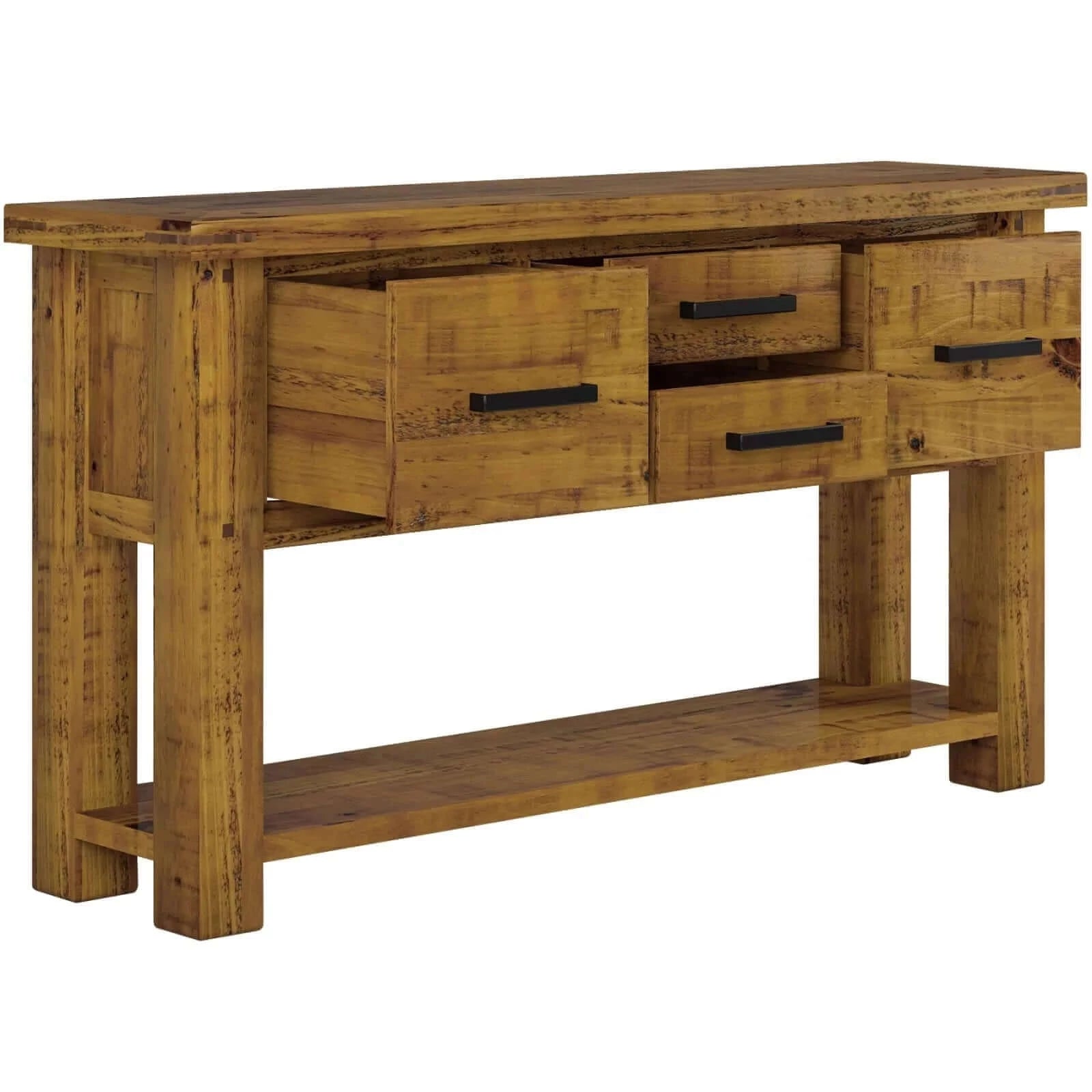 Buy teasel console hallway entry table 147cm solid pine timber wood - rustic oak - upinteriors-Upinteriors
