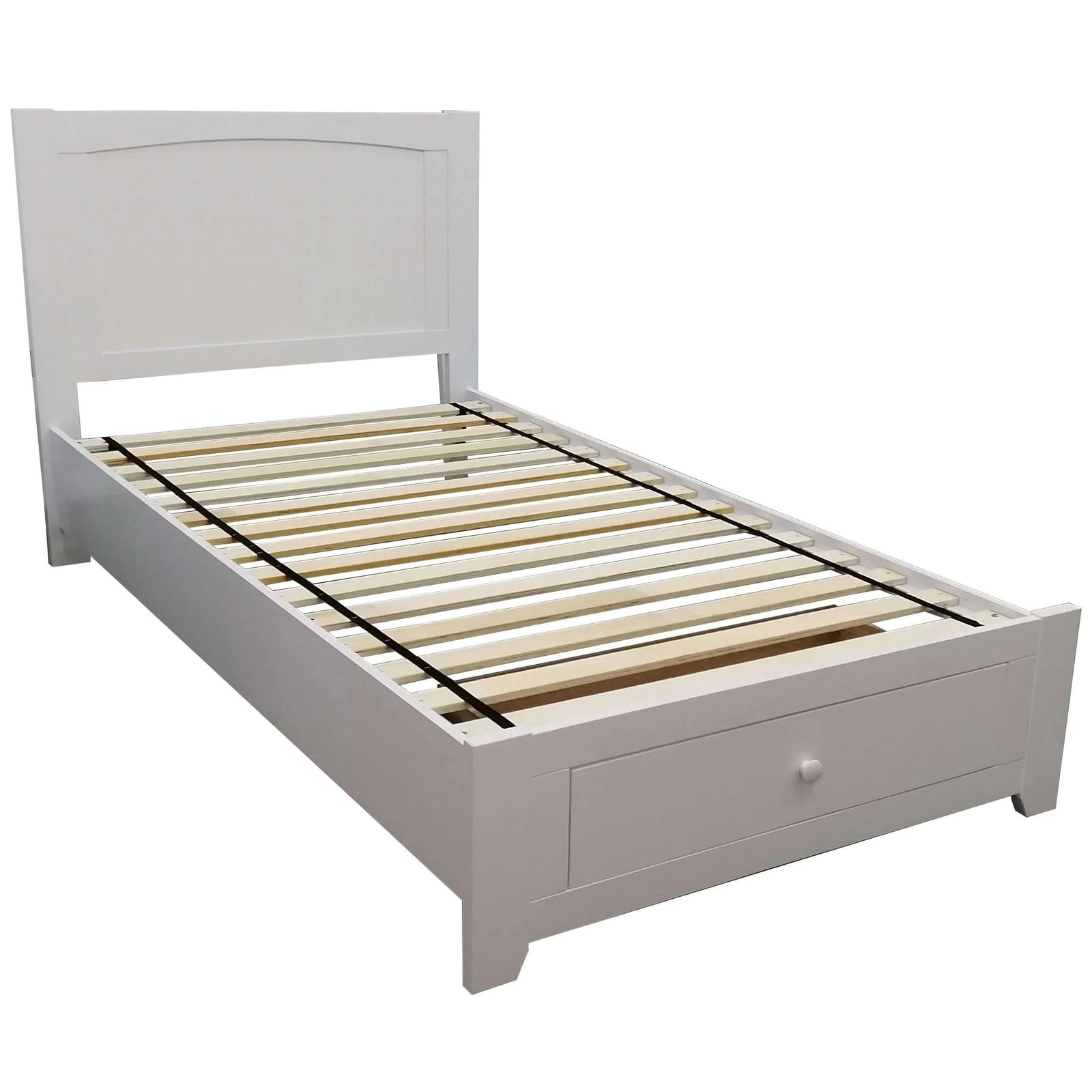 Buy wisteria bed frame king single size mattress base storage drawer timber wood-wht - upinteriors-Upinteriors