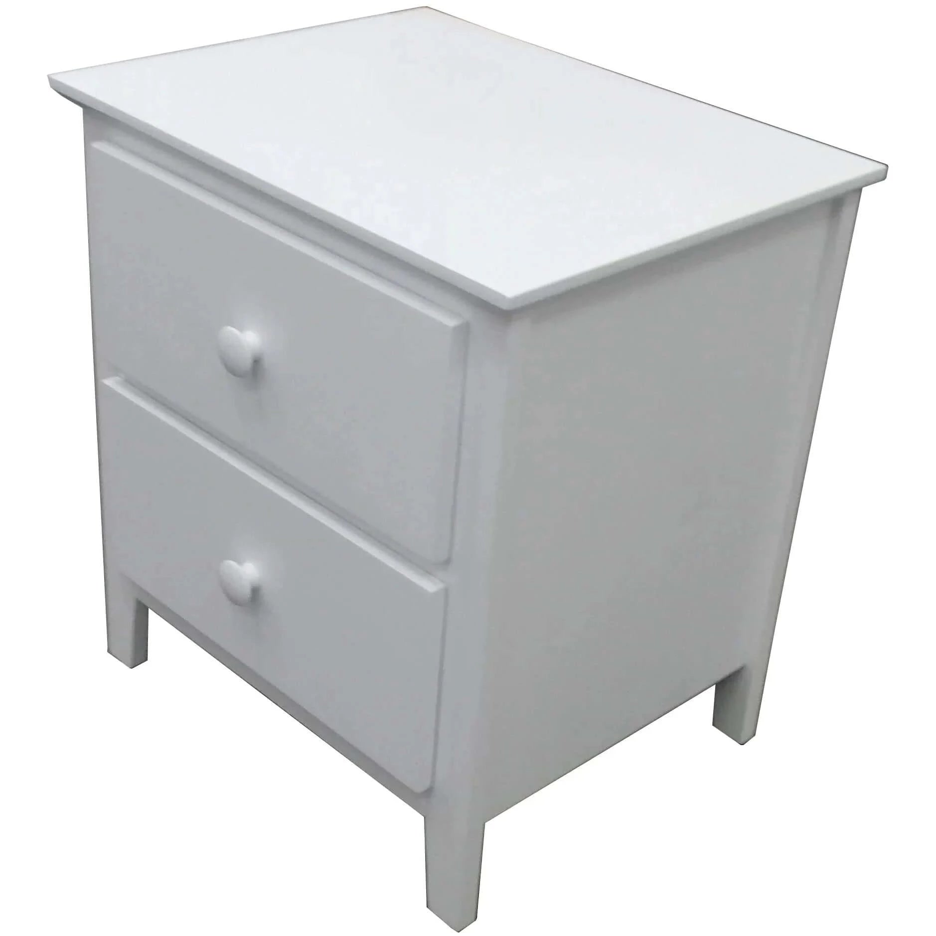 Buy wisteria bedside 2pc bedroom set drawers nightstand storage cabinet - white - upinteriors-Upinteriors