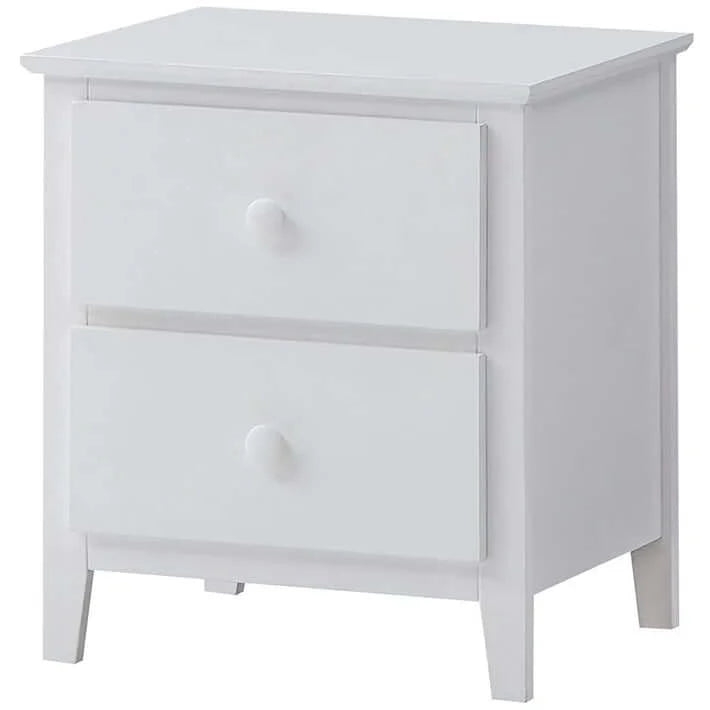 Buy wisteria bedside nightstand 2 drawers storage cabinet shelf side table - white - upinteriors-Upinteriors